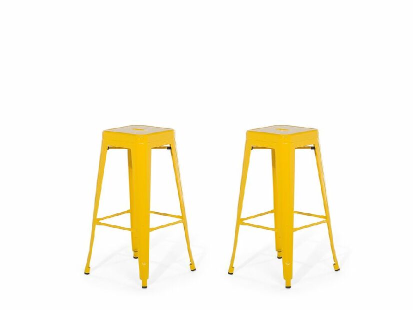 Set barskih stolica 2 kom. 76cm Cabriot (žuta) 