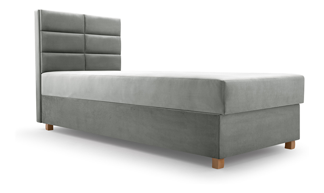 Jednostruki krevet 80 cm Picasso I (siva) (s prostorom za odlaganje i madracem) 