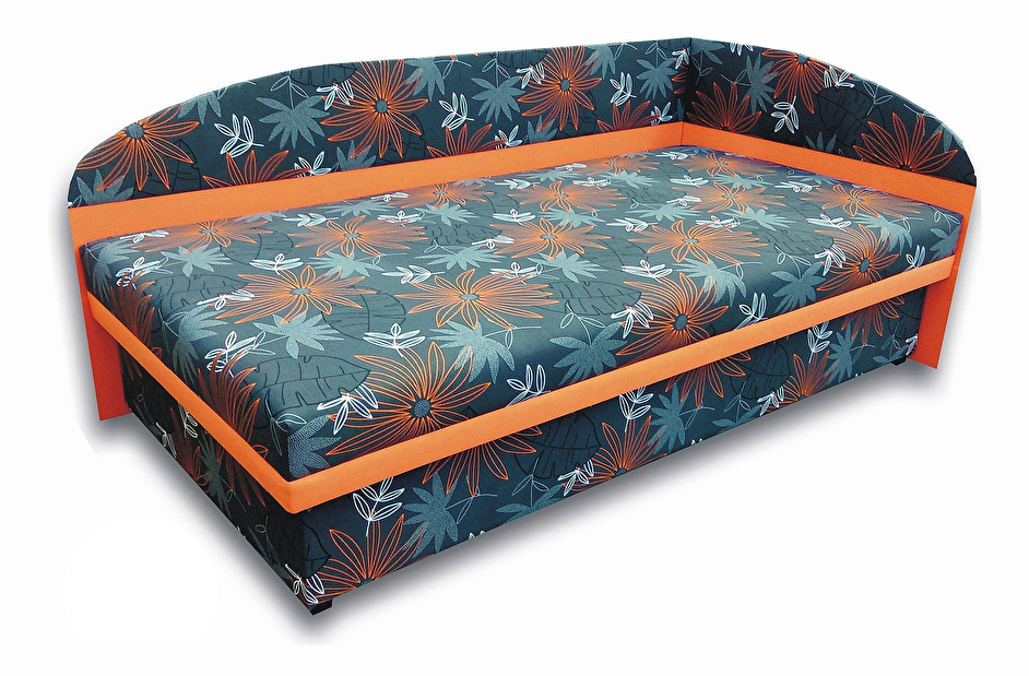 Jednostruki krevet (ležaj) 100 cm Suzanna (Narančasta x104 + Valeriana vol 830) (D) 
