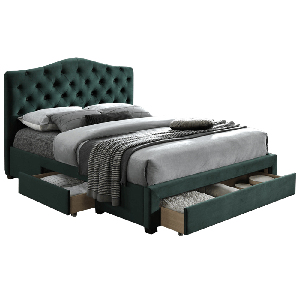 Bračni krevet 180 cm Kelpea (s podnicom) (smaragdna)
