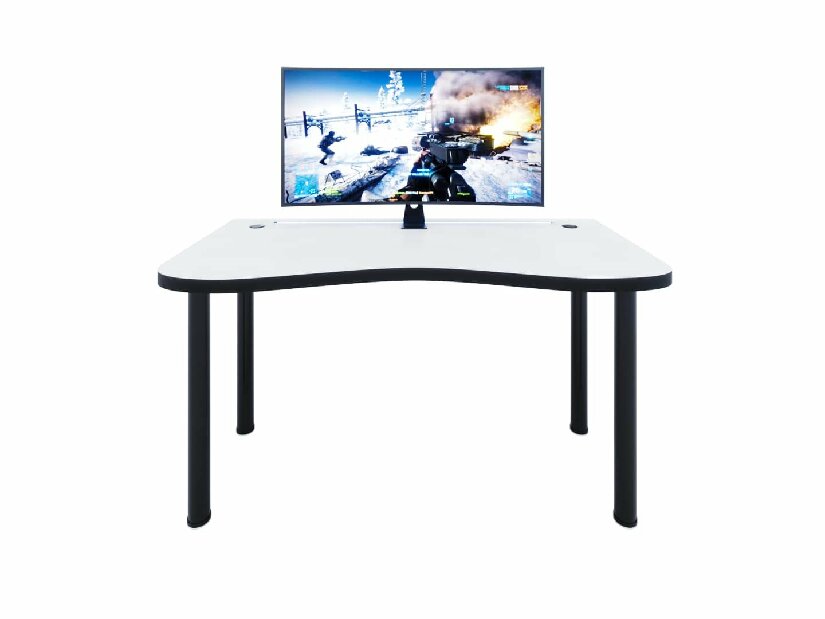 Gaming PC stol Gamer Y (bijela + crna) (s RGB LED rasvjetom)