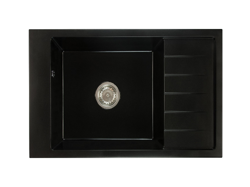 Kuhinjski sudoper Lurano (crna) (sa 2 otvora za bateriju) (D)