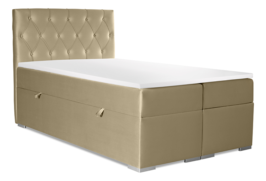 Bračni krevet Boxspring 140 cm Ronda (zlatna) (s prostorom za odlaganje)