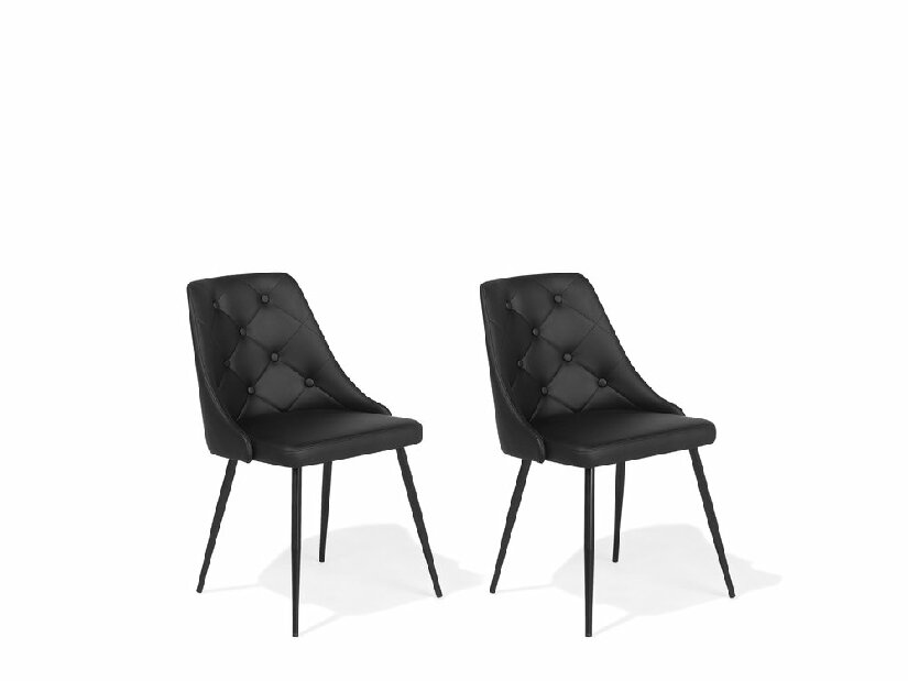 Set blagovaonskih stolica 2 kom. Valero (crna)