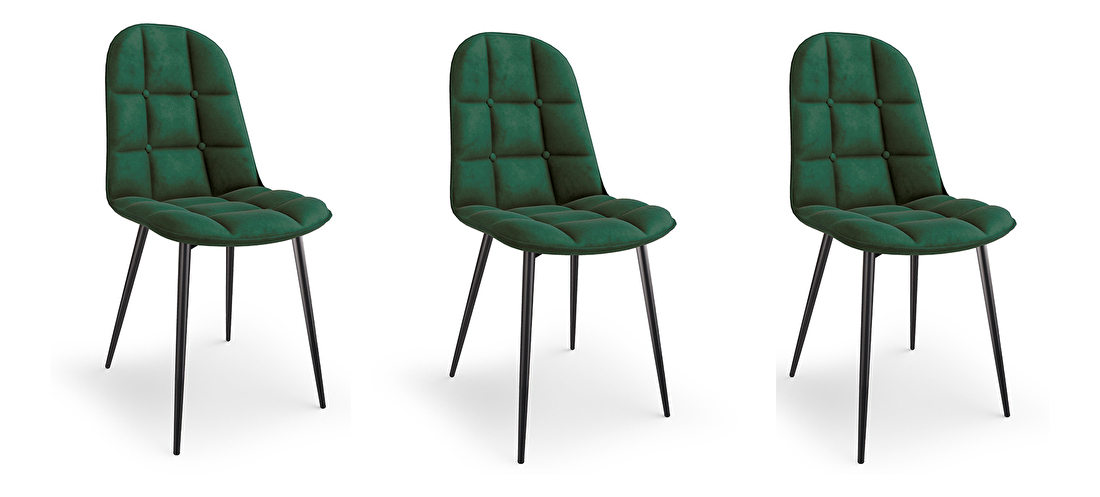 Blagovaonska stolica (3 kom.) Davant (tamno zelena) *rasprodaja