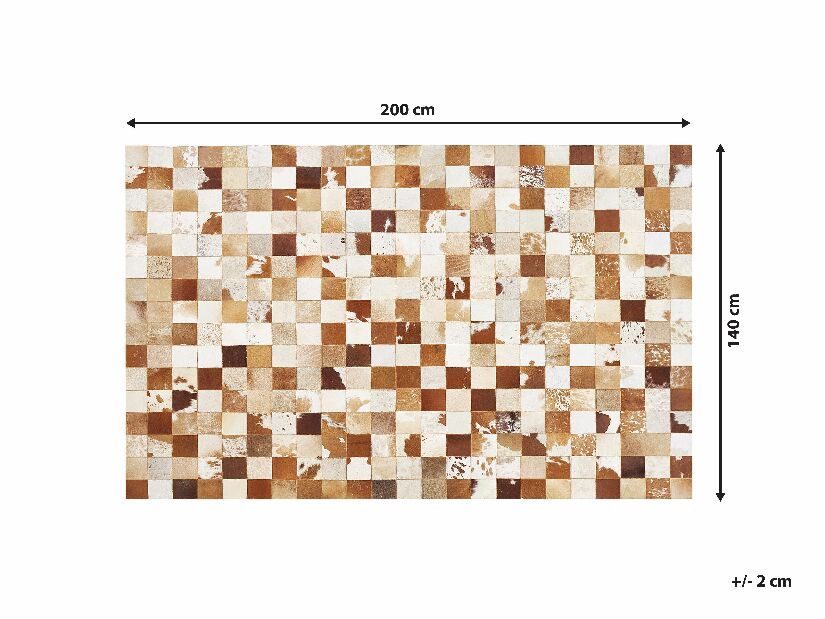 Tepih 140x200 cm CALIMA (patchwork smeđa)