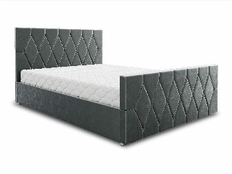 Bračni krevet 140 cm Alex (siva) (s podnicom i prostorom za odlaganje)