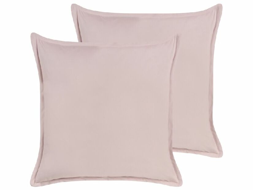 Set 2 ukrasna jastuka 60 x 60 cm Eusty (ružičasta)