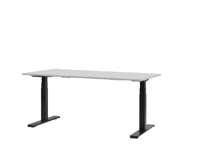 Pisaći stol- DESIRA II (180x80 cm) (siva + crna) (el. podesiv)