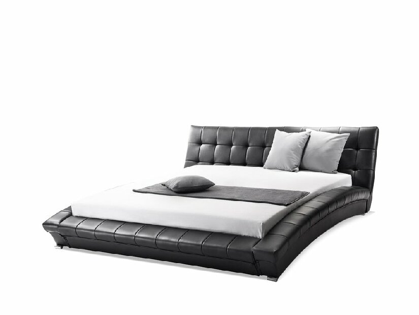 Bračni krevet 160 cm LILLY (s podnicom) (crna)