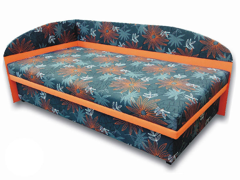 Jednostruki krevet (kauč) 100 cm Suzanna (Narančasta x104 + Valeriana vol 830) (L) *rasprodaja