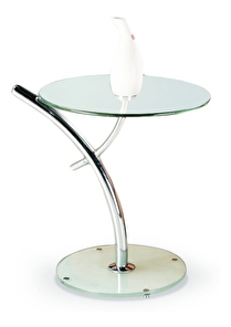 Stolić za kavu Ramel (krom + transparentna)