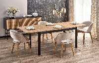 Blagovaonski stol- Fabian (hrast artisan + crna)