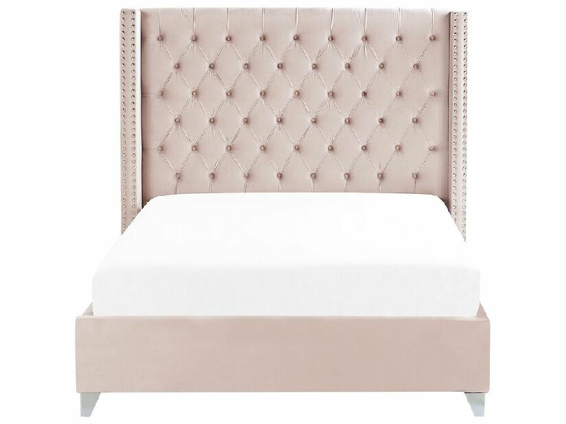 Bračni krevet 140 cm Lubbka (ružičasta)