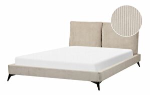 Bračni krevet 160 cm Mellody (sivo-bež) (s podnicom)