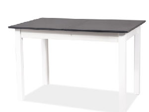 Blagovaonski stol na razvlačenje 100-140x60 Hally (crna + bijela) (za 4 do 6 osoba)