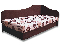 Jednostruki krevet (ležaj) 80 cm Lady 87 (Tamnosmeđa 40 + Ikarus 20) (D)  