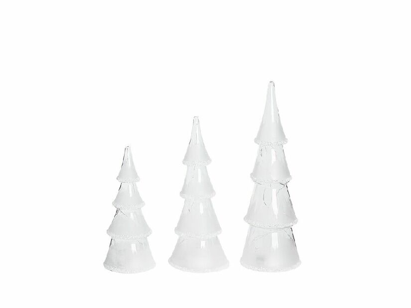 Set 3 kom. dekorativnih božićnih figurica KERNI (bijela)