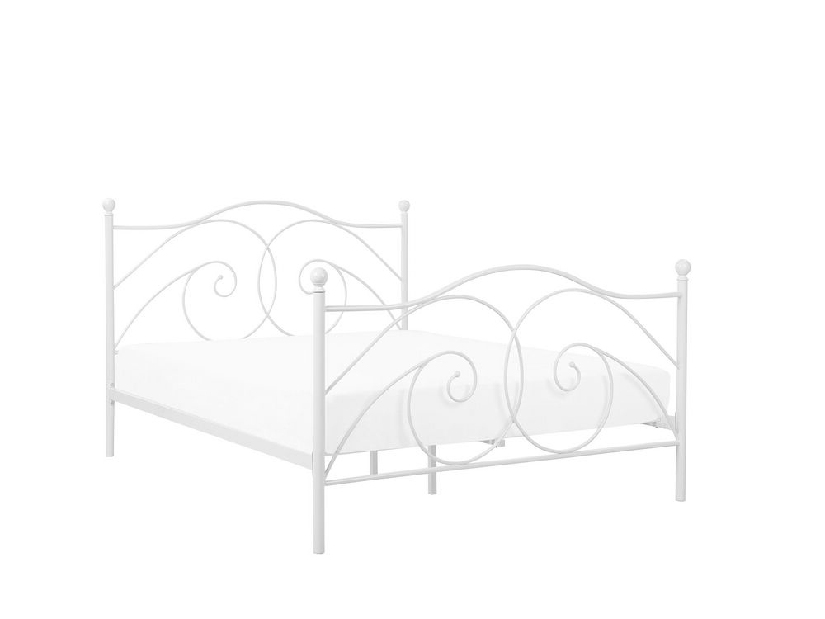 Bračni krevet 140 cm DIROU (s podnicom) (bijela)