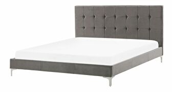 Bračni krevet 180 cm AMART (siva) (s podnicom)