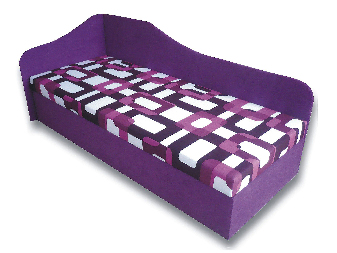 Jednostruki krevet (kauč) 80 cm Lady 87 (Ljubičasta 49 + Gusto 10) (L)