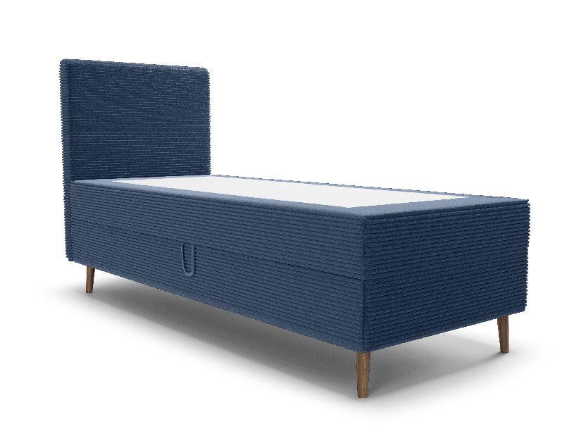 Jednostruki krevet 90 cm Napoli Bonell (plava) (s podnicom, bez prostora za odlaganje)