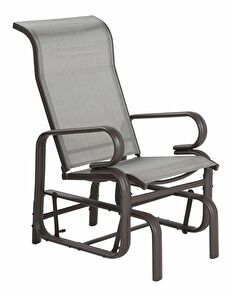 Fotelja za ljuljanje BORIO (aluminij) (smeđa)