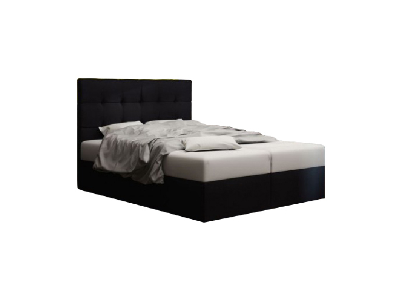 Bračni krevet Boxspring 180 cm Duel 2 (crna) (s madracem i prostorom za odlaganje)