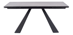 Blagovaonski stol na razvlačenje 120-180 cm Shelia (siva + crna) (za 4 do 8 osoba)