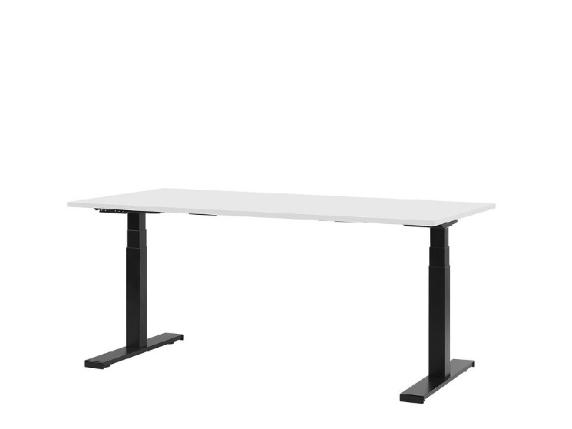 Pisaći stol- DESIRA II (180x80 cm) (bijela + crna) (el. podesiv)