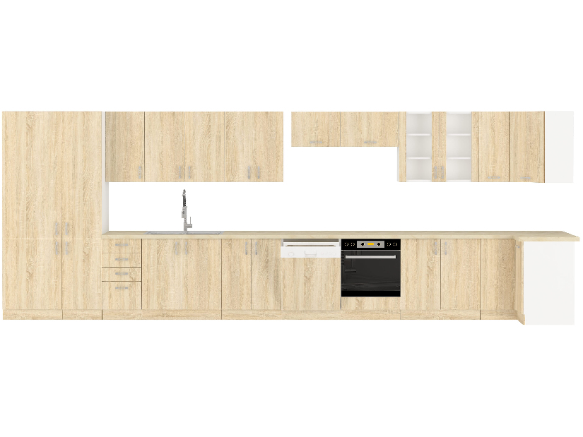 Kutni donji kuhinjski ormarić- Sylrona 89 x 89 DN 1F BB (hrast sonoma + bijela )