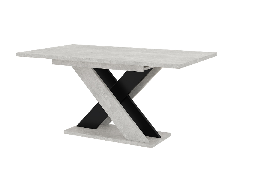 Blagovaonski stol Xalin (svijetlosiva + crna) (za 4 do 6 osoba)