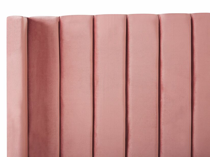 Bračni krevet 180 cm NAIROBI (tekstil) (ružičasta) (s podnicom)