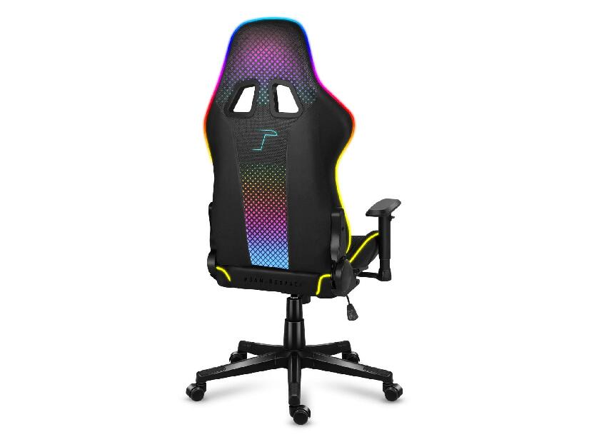 Gaming stolica Fusion 6.3 (crna + šarena) (s LED rasvjetom)