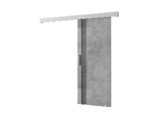Klizna vrata 90 cm Sharlene VI (beton + bijela mat + crna)