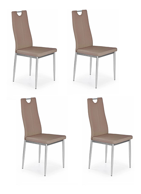 Set blagovaonskih stolica (4 kom.) Kelly (cappuccino + srebrna) *rasprodaja