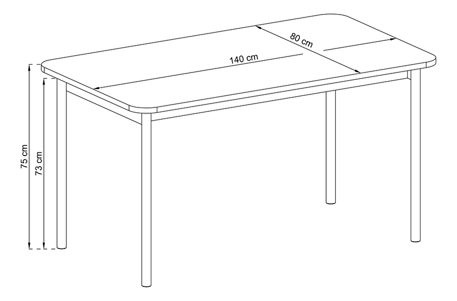 Blagovaonski stol Ben 140 (za 6 osoba) 