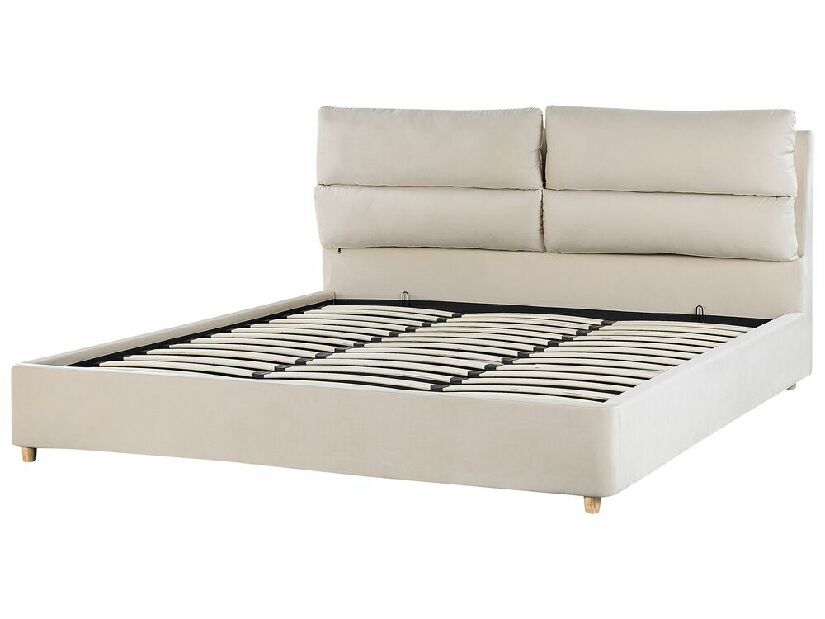 Bračni krevet 180 cm Batil (bež) (s podnicom) (s prostorom za odlaganje)