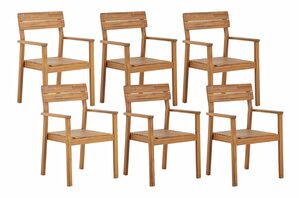 Set vrtnih stolica (6 kom.) Fernanda (svijetlo drvo)