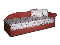 Jednostruki krevet (kauč) 70 cm Lane II (U boji cigle 41 + Dodo 1008) (D)