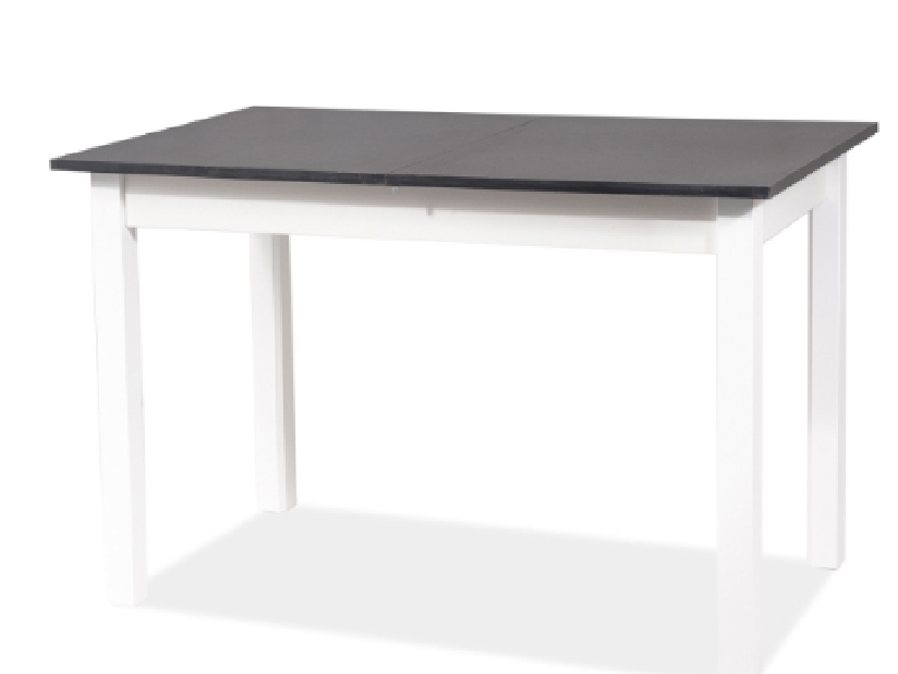 Blagovaonski stol na razvlačenje 100-140x60 Hally (crna + bijela) (za 4 do 6 osoba)