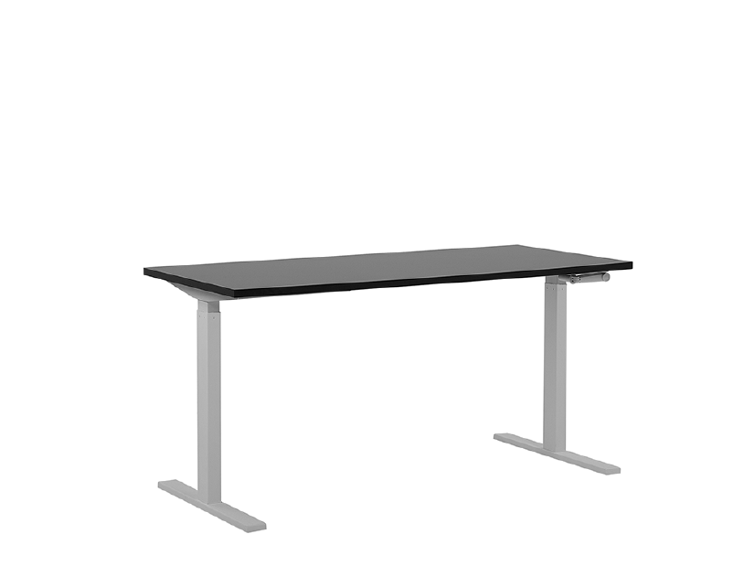 Pisaći stol UPPER II (130 x 72 cm) (MDF) (crna + bijela) (ručno podesiv)