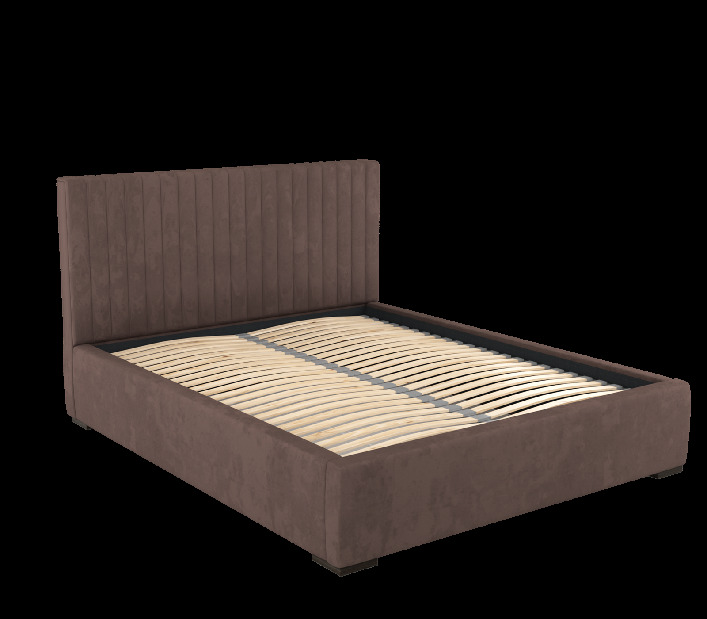 Tapeciran krevet 140x200 cm Veggie (smeđa)