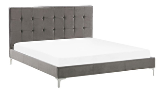 Bračni krevet 140 cm AMART (siva) (s podnicom)