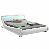 Bračni krevet 160 cm Sampana (S podnicom i LED) 