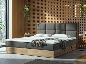 Kontinentalni krevet 180 cm Mirjan Bolondra (zlatni hrast + soro 97)