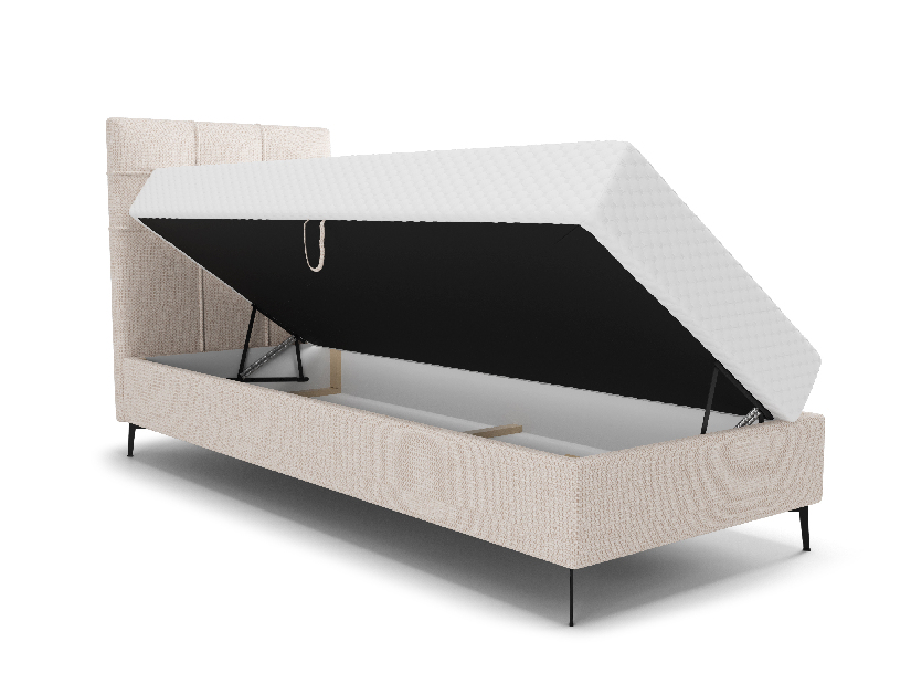 Jednostruki krevet 90 cm Infernus Comfort (bež) (s podnicom, s prostorom za odlaganje)