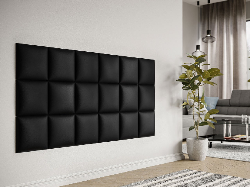 Tapeciran zidni panel Pazara 30x30 (ekokoža soft 011 (crna))