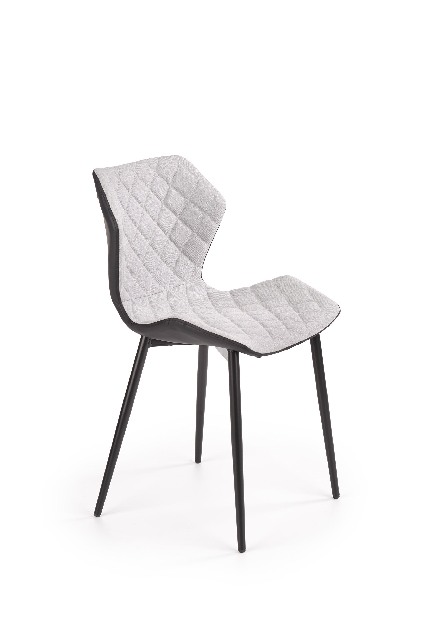 Blagovaonska stolica Sterk (svijetlo siva + crna)