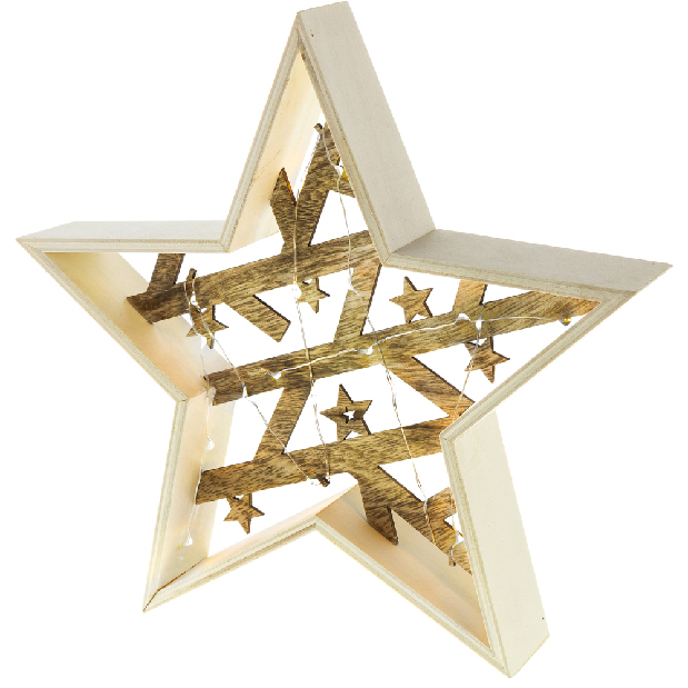Božićna drvena zvijezda Retlux RXL 312